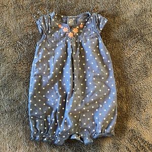 Carter’s chambray embroidered bubble
